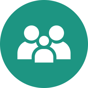 Family icon in a green circle.